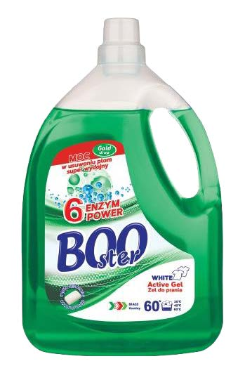 Booster White Active Gel 3L – Gel for white laundry 60 washes