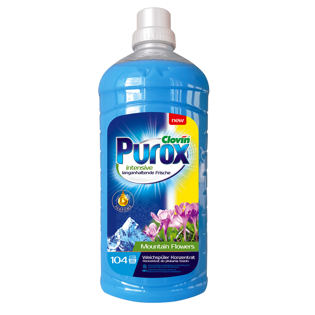 Омекотител за тъкани Purox „Планински цветя“, 2,6 л.