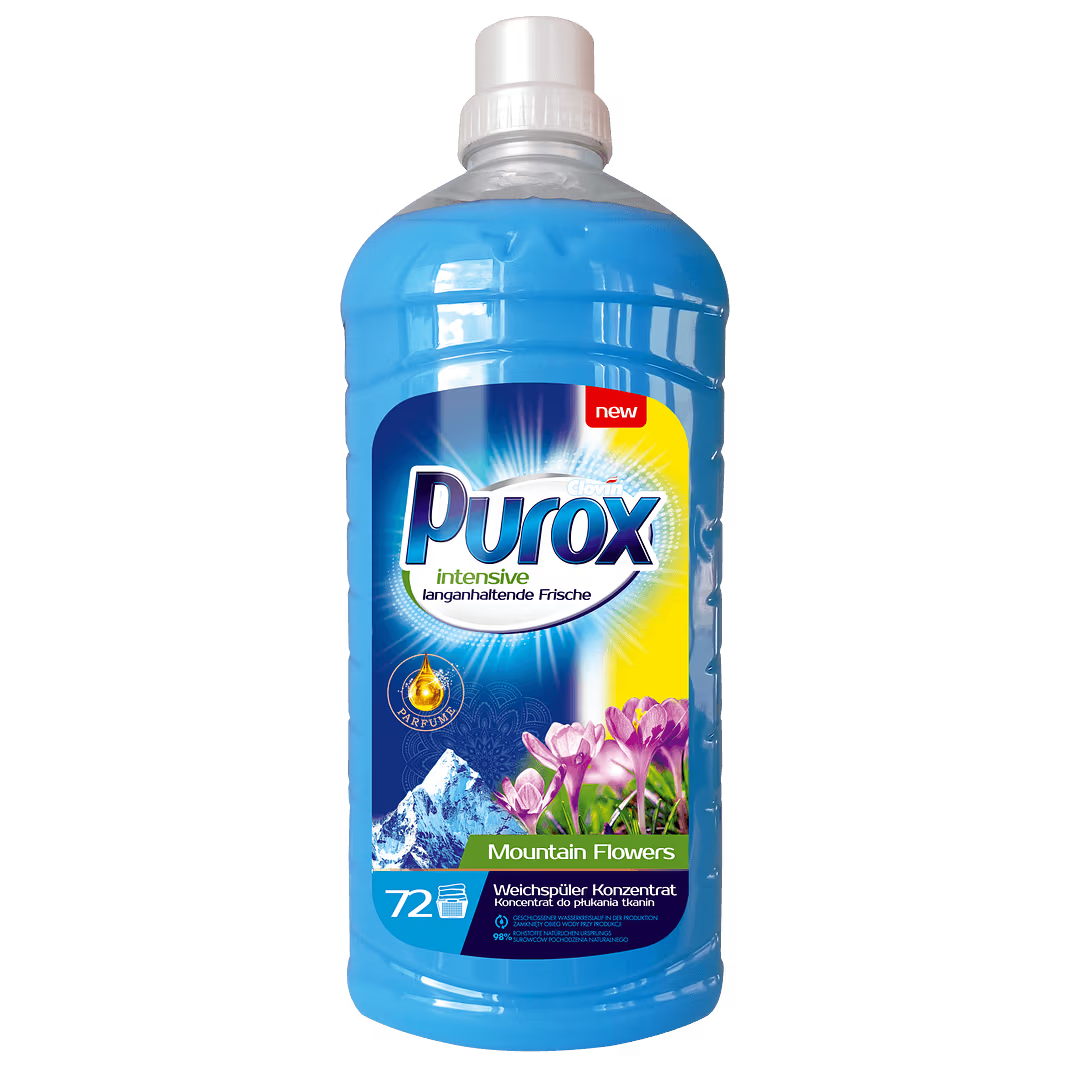 Омекотител за тъкани Purox Планински цветя 1.8л.