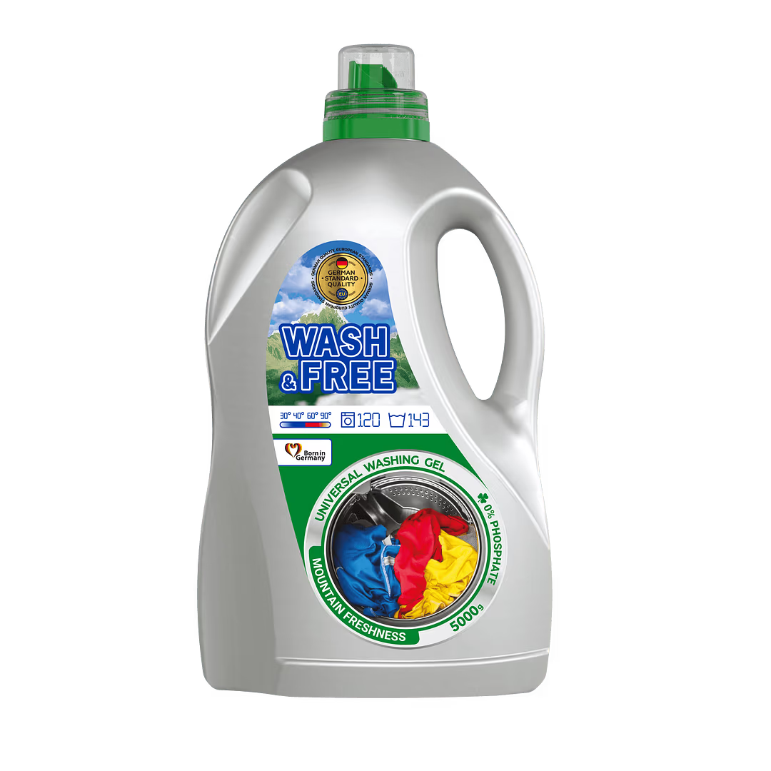 Перилен гел Wash&Free - Планинска свежест - 5л.
