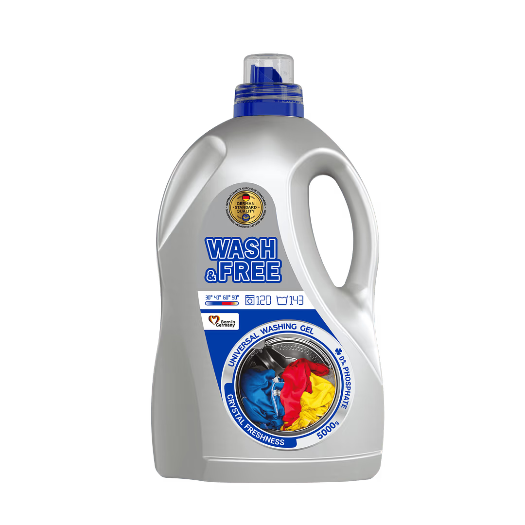 Wash&Free Течен перилен препарат – Универсален – 5л.